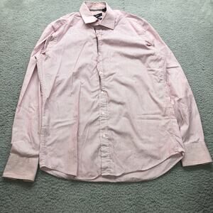 Boss Hugo Boss Button Long Sleeve Regular Fit Shirt Mens Medium 39 15.5 Pink